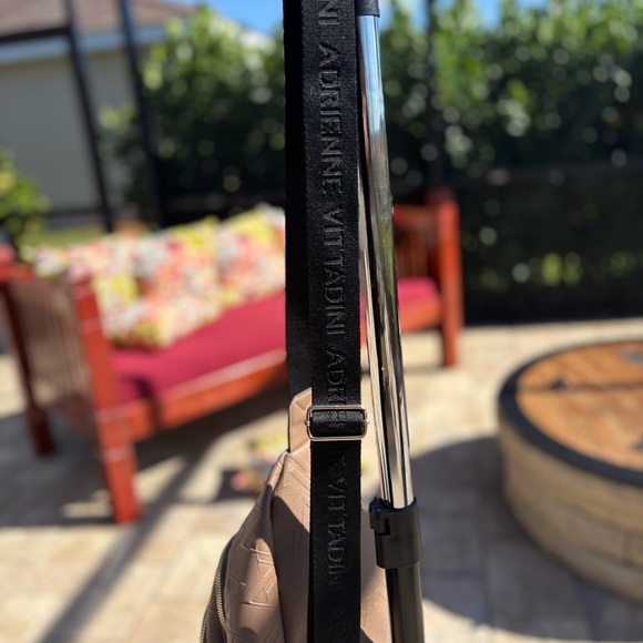 Adrienne Vittadini Brown Quilted Sling Crossbody Bag | Like New Condition - Picture 7 of 12